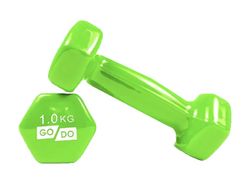 Гантель для фітнесу з вініловим покриттям 1 кг